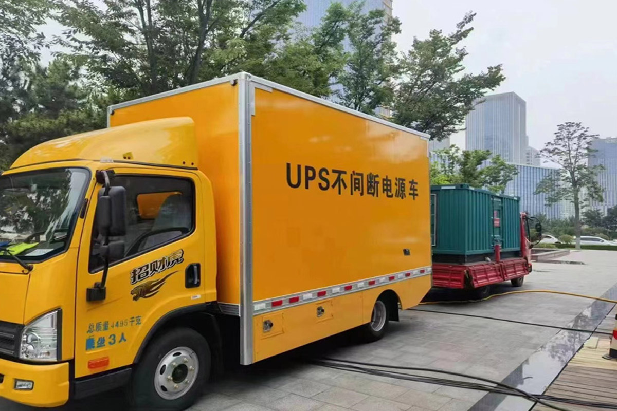 黄冈发电机租赁施工现场