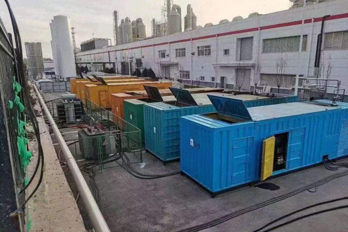 黄冈发电机租赁施工现场